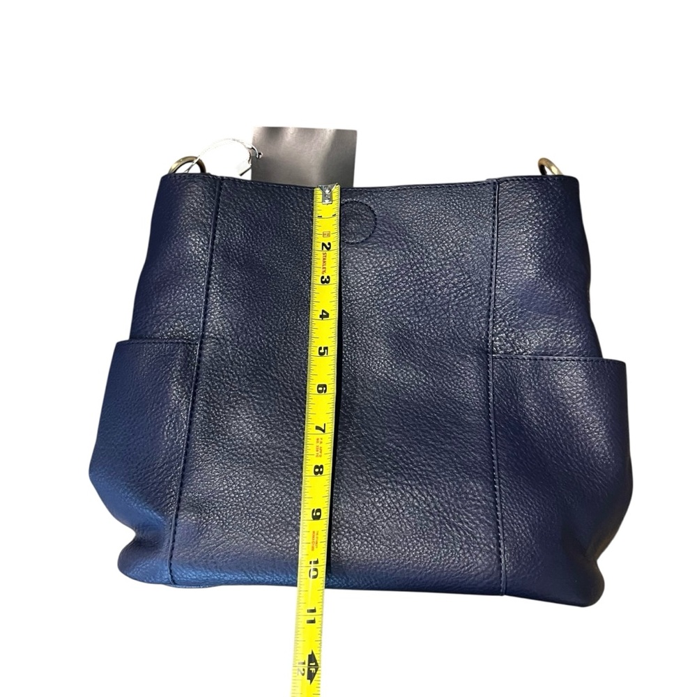 Joy Susan Kayleigh Crossbody Side-Pocket Bucket Bag Navy NEW - Picture 8 of 9